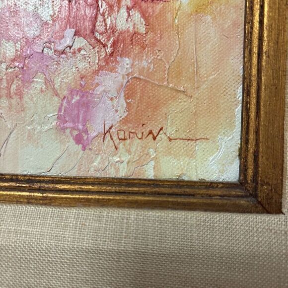 Signed Korin / Korim Vintage Frame Signed Child Portrait Oil Painting Must See! - Picture 7 of 11
